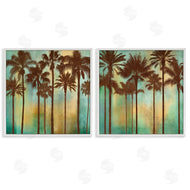 John Seba | Palms on Blue & Orange