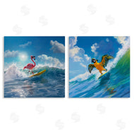 Jim Baldwin | Tropical Surfing Birds