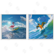 Jim Baldwin | Tropical Surfing Birds