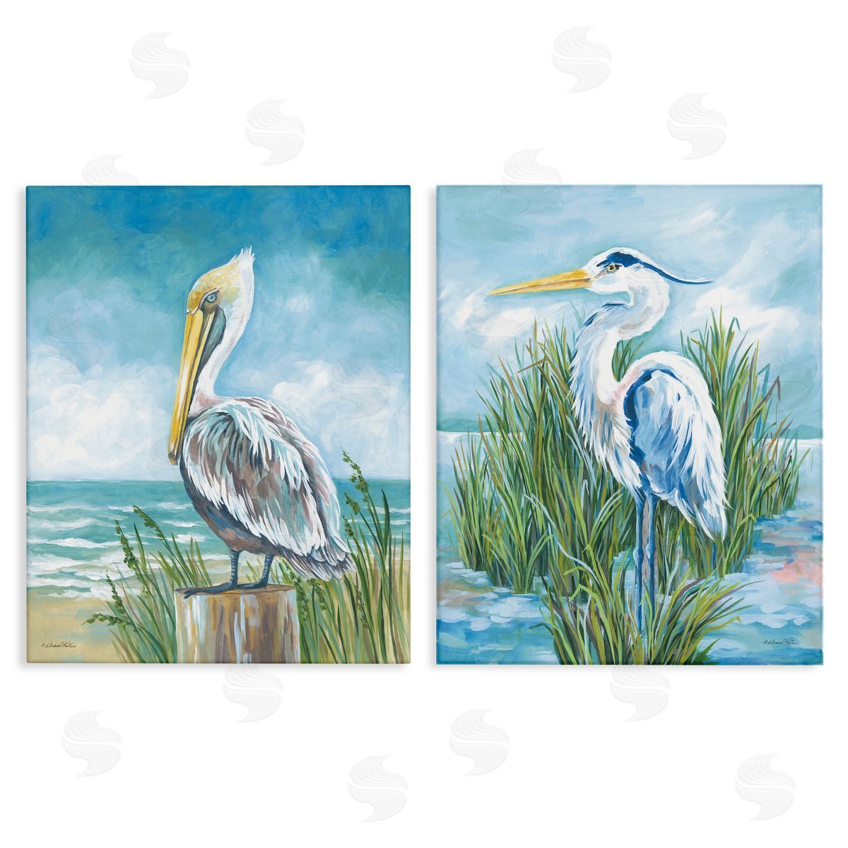 Diane Kater | Pelican & Heron by Beachside