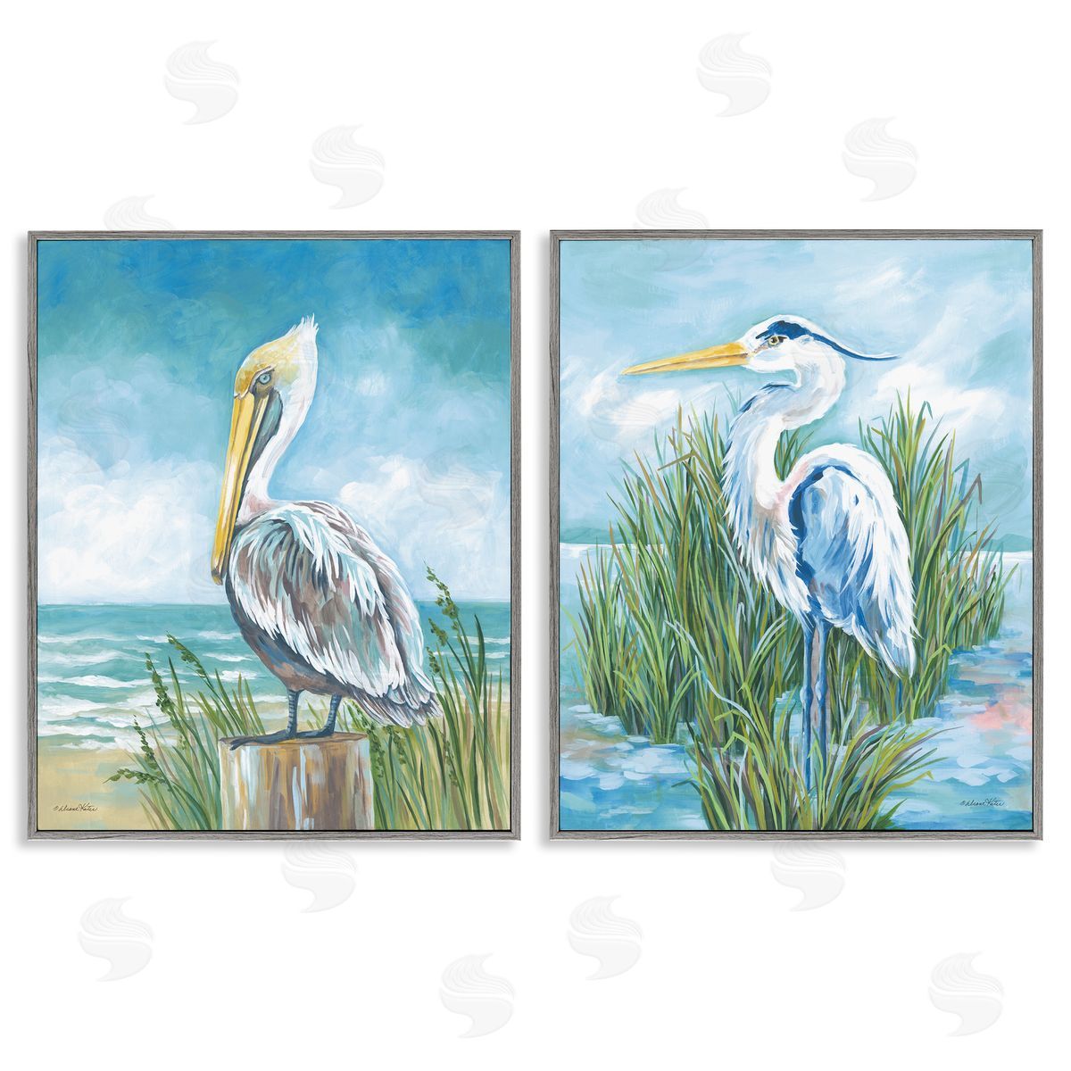 Diane Kater | Pelican & Heron by Beachside