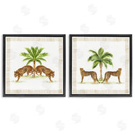 Janet Tava | Symmetrical Leopards & Palm Trees