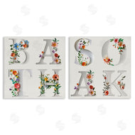 Susan Arnot | Relaxing Floral Bathroom Typography