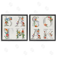 Susan Arnot | Relaxing Floral Bathroom Typography