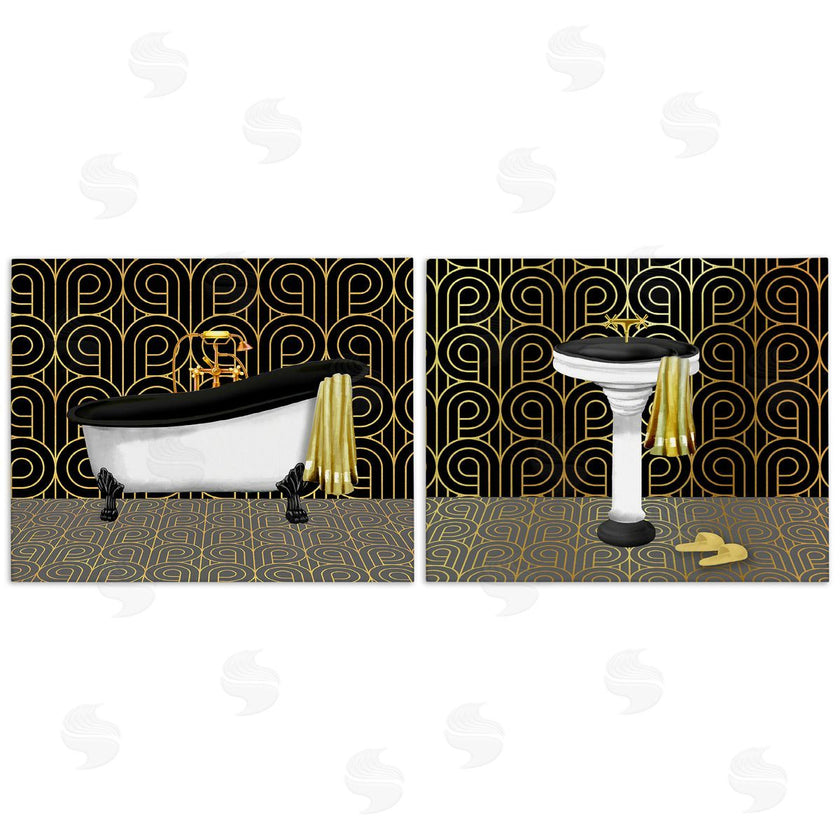 Conrad Knutsen | Elegant Geometric Deco Bathroom