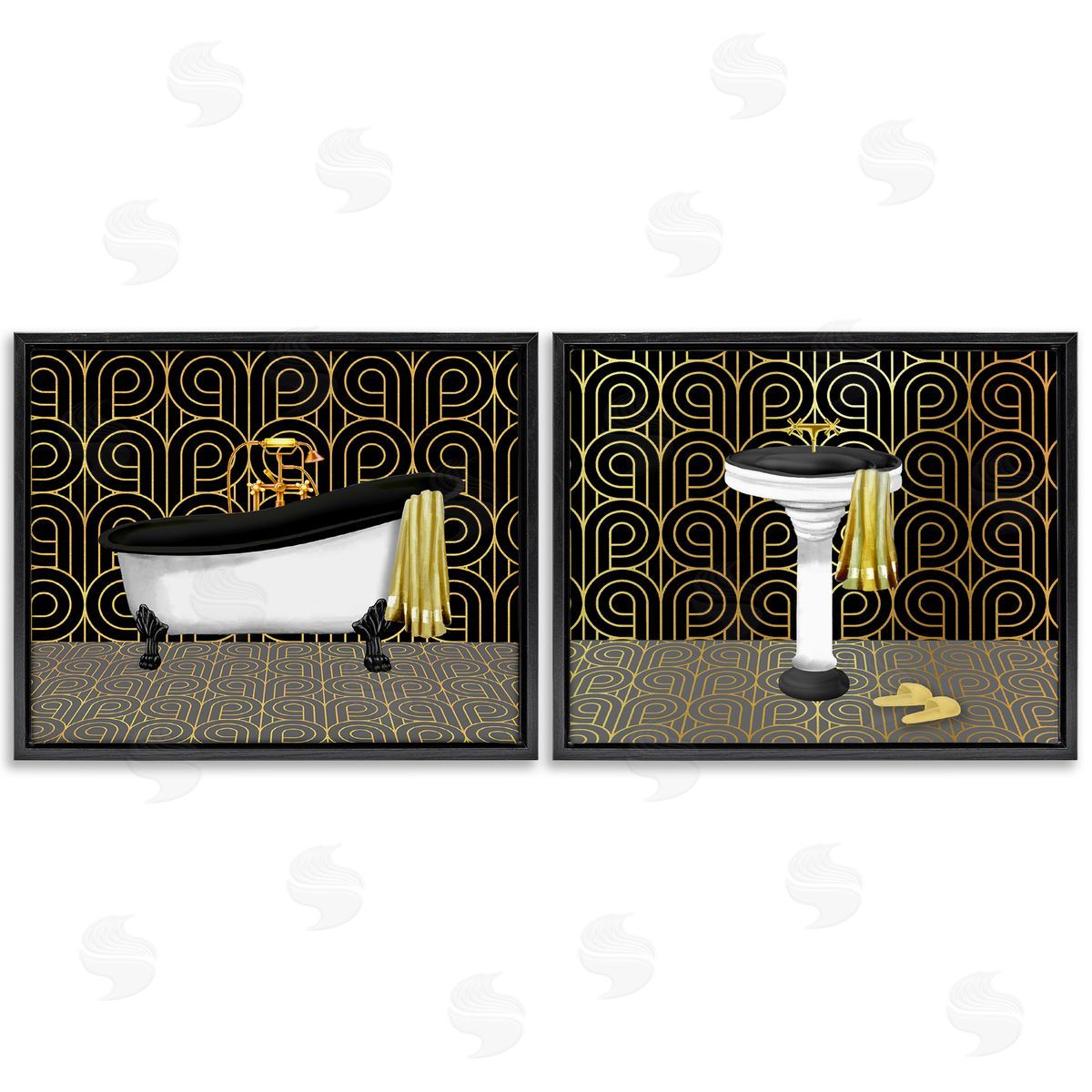 Conrad Knutsen | Elegant Geometric Deco Bathroom