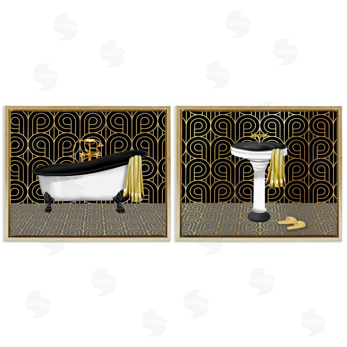 Conrad Knutsen | Elegant Geometric Deco Bathroom