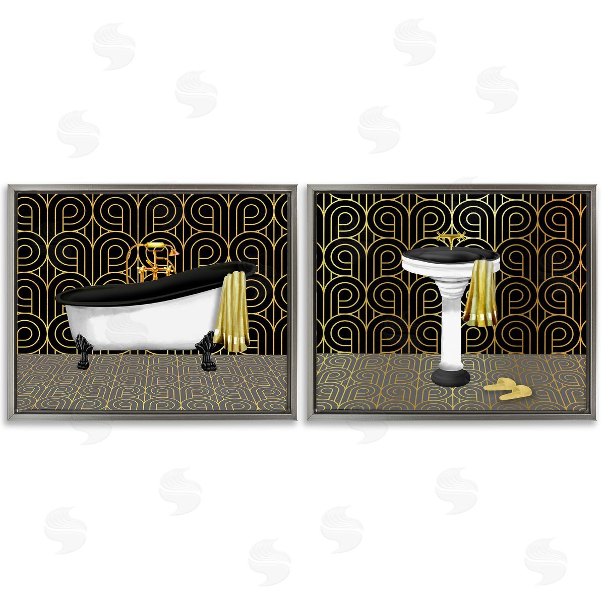 Conrad Knutsen | Elegant Geometric Deco Bathroom