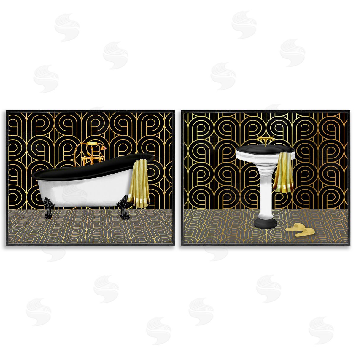 Conrad Knutsen | Elegant Geometric Deco Bathroom
