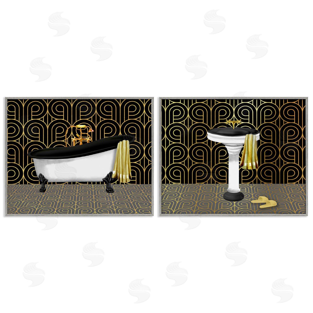 Conrad Knutsen | Elegant Geometric Deco Bathroom