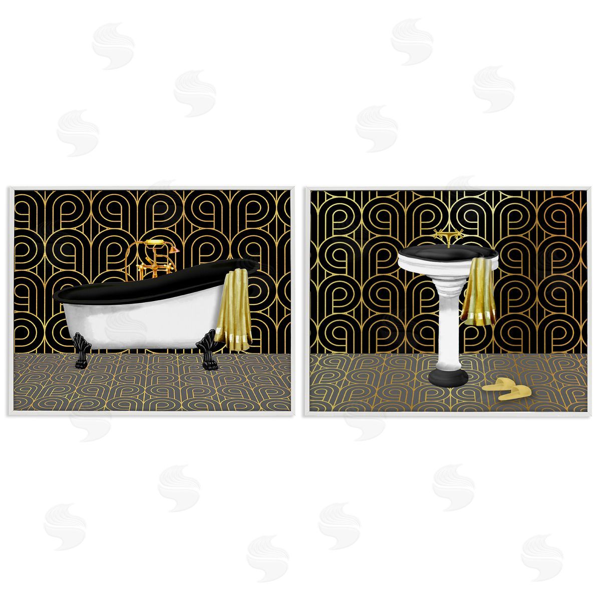 Conrad Knutsen | Elegant Geometric Deco Bathroom