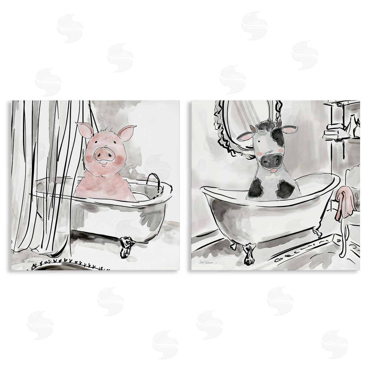 Carol Robinson | Modern Farmhouse Bath Animals