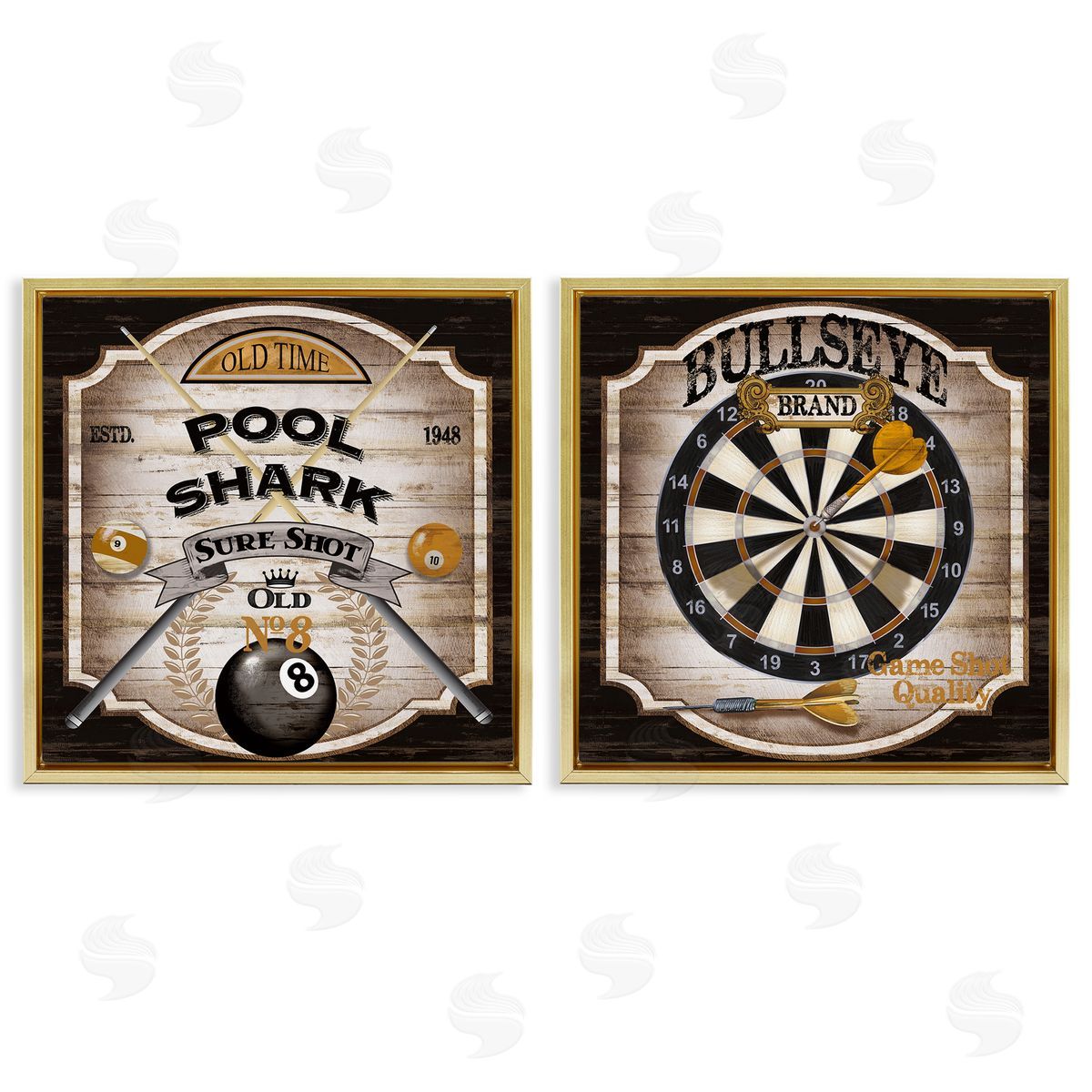 Conrad Knutsen Pub Sports Pool & Darts Canvas Wall Art Print