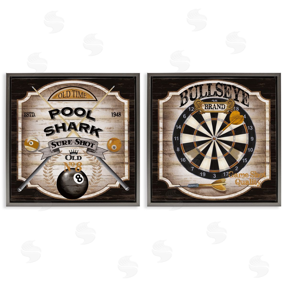 Conrad Knutsen Pub Sports Pool & Darts Canvas Wall Art Print