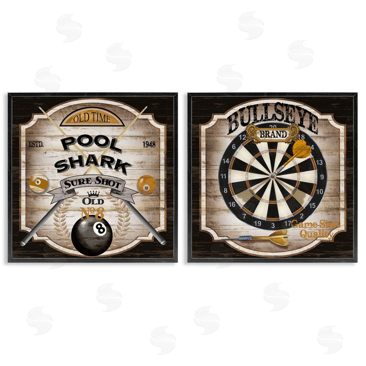 Conrad Knutsen Pub Sports Pool & Darts Canvas Wall Art Print
