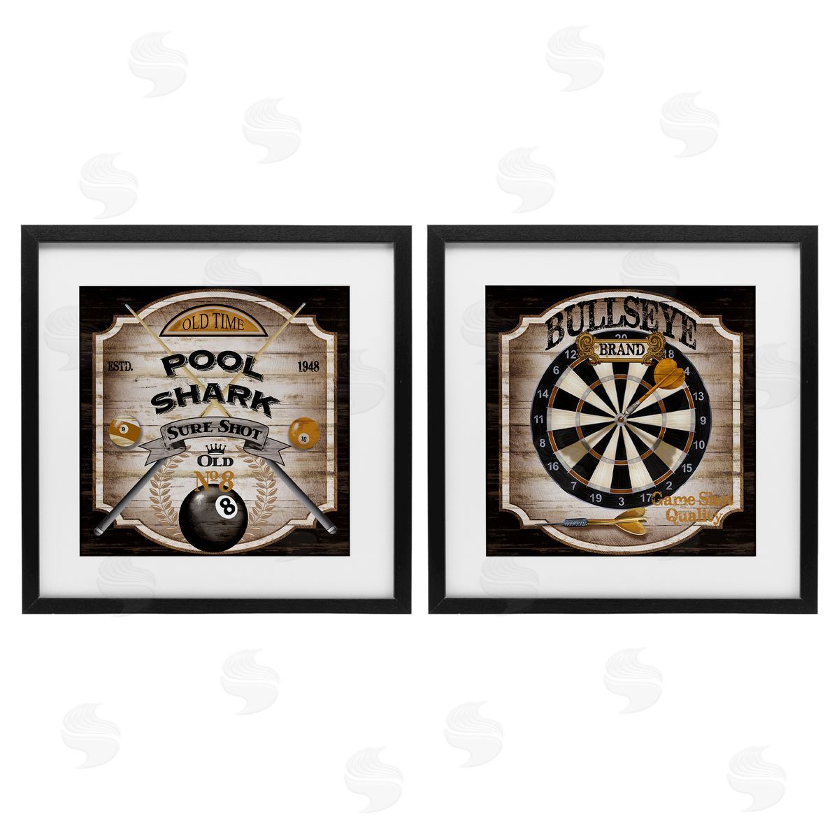 Conrad Knutsen Pub Sports Pool & Darts Canvas Wall Art Print