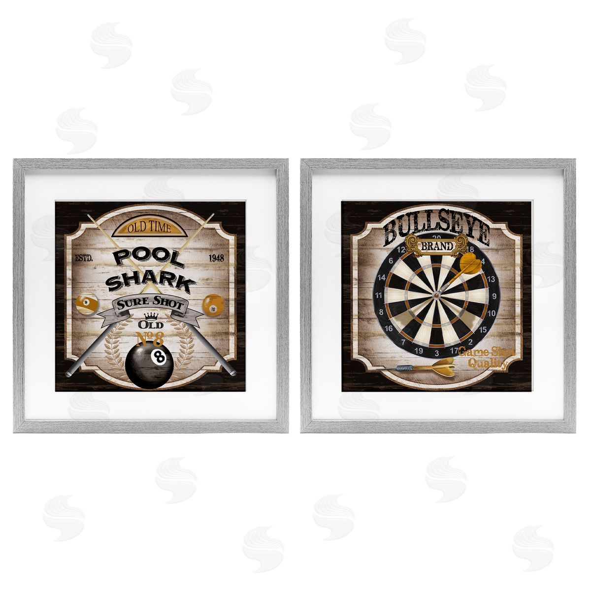 Conrad Knutsen Pub Sports Pool & Darts Canvas Wall Art Print