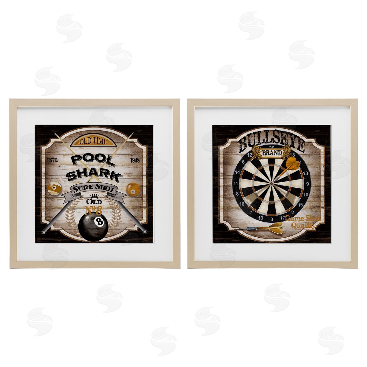 Conrad Knutsen Pub Sports Pool & Darts Canvas Wall Art Print
