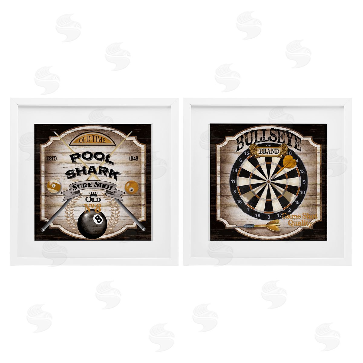 Conrad Knutsen Pub Sports Pool & Darts Canvas Wall Art Print