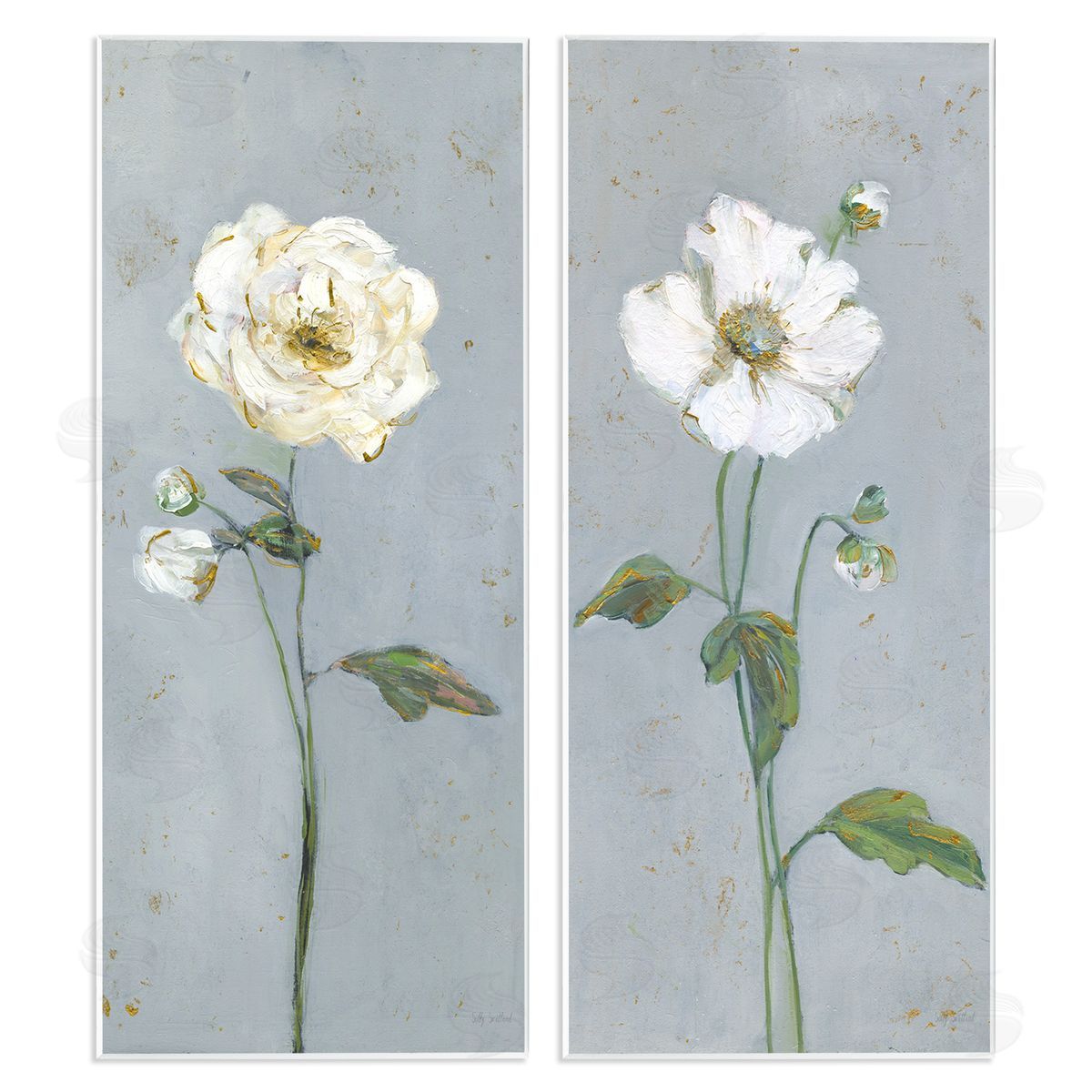 Sally Swatland | Simple Blossom on Grey