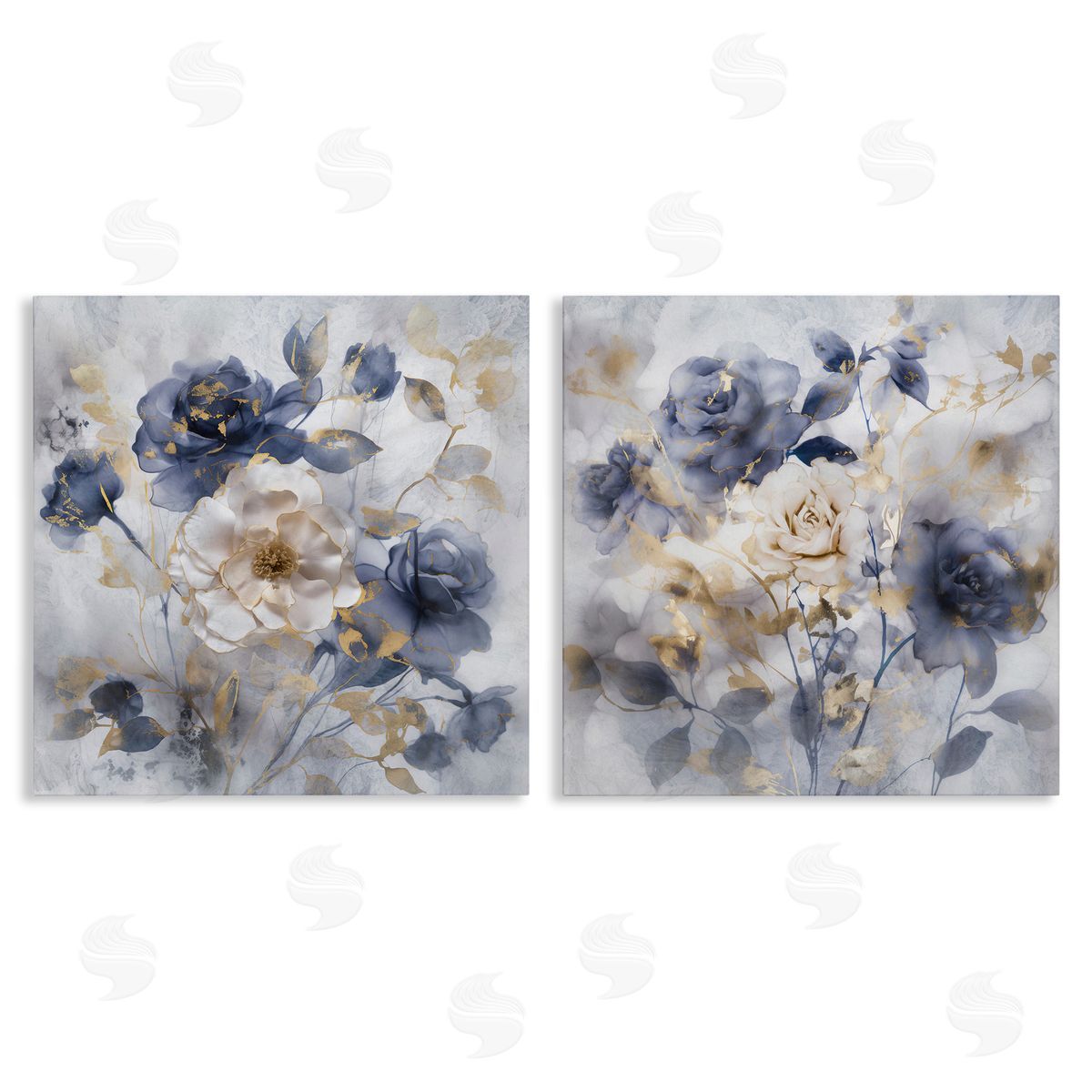 Irene Weisz | Blue & Gold Accented Roses