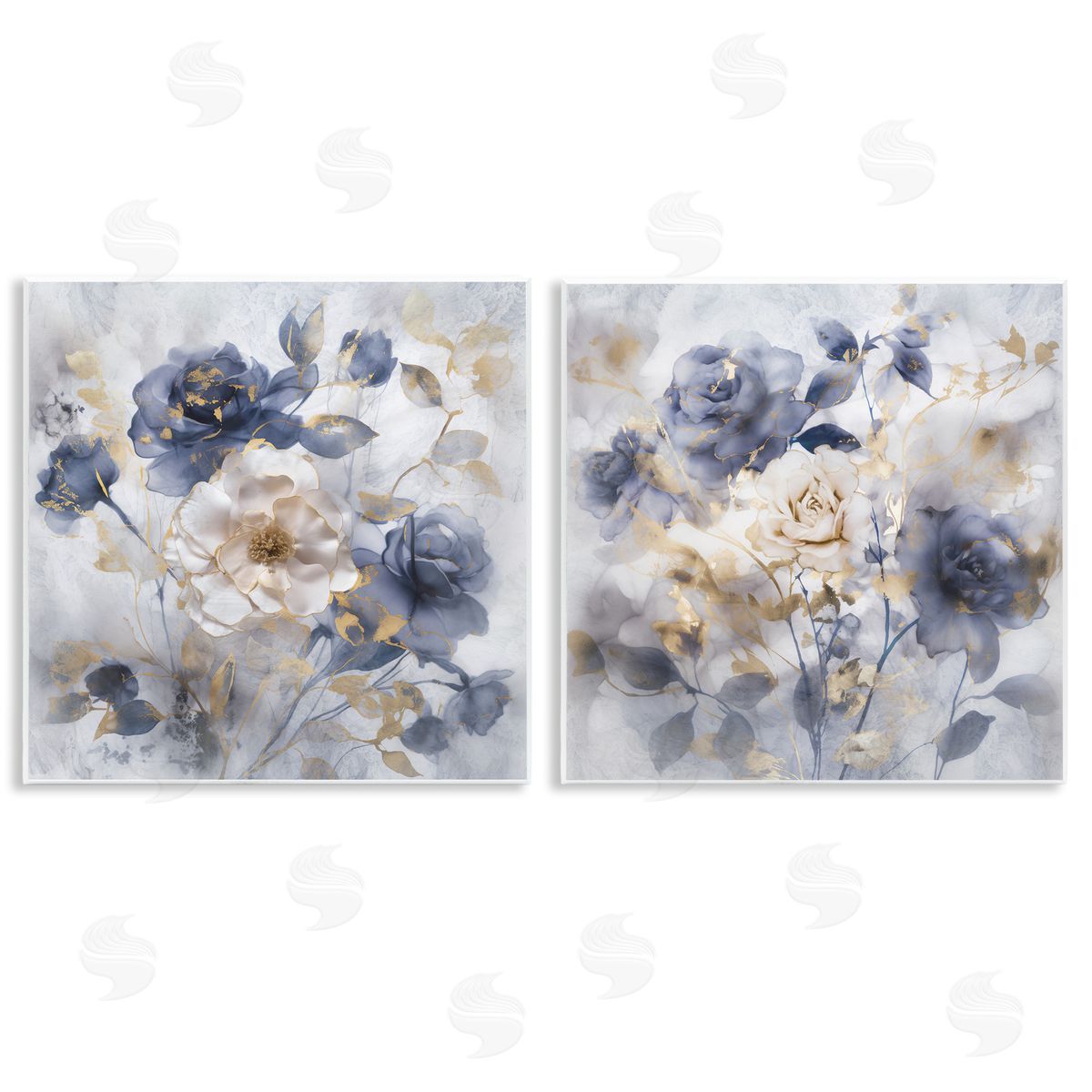 Irene Weisz | Blue & Gold Accented Roses