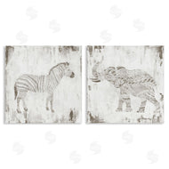 Janet Tava | Zebra & Elephant Boho Stripes