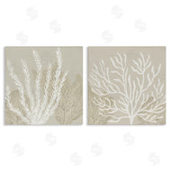 Yvette St. Amant | Muted Coral Branches on Beige