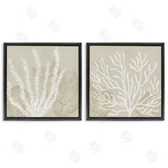 Yvette St. Amant | Muted Coral Branches on Beige