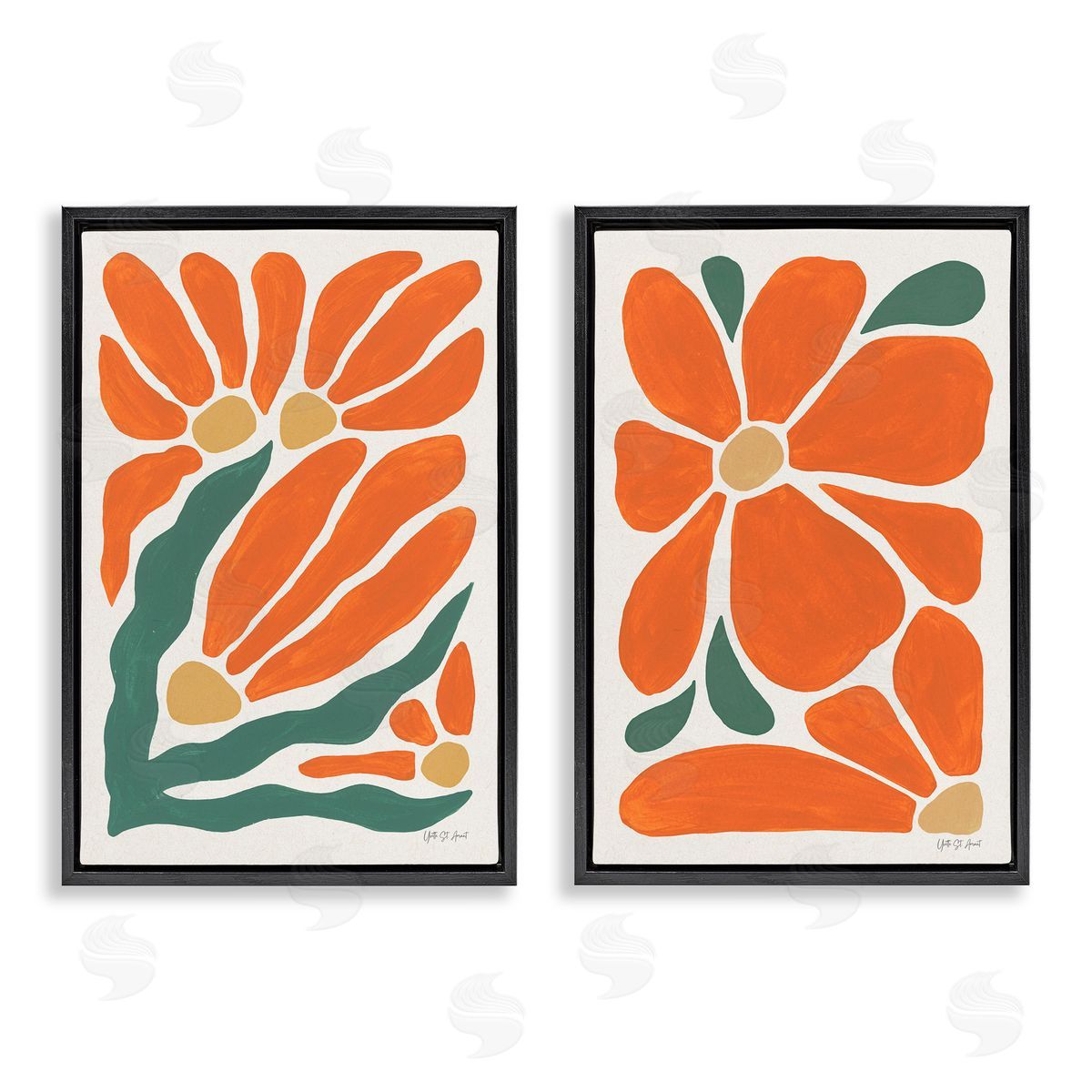 Yvette St. Amant Midcentury Flower Abstracts Canvas Wall Art Print