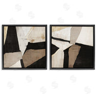 Susan Jill | Neutral Fragmented Geometric Shapes