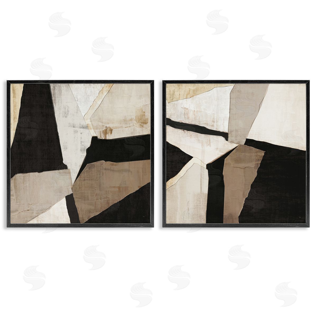 Susan Jill | Neutral Fragmented Geometric Shapes