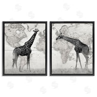 Danita Delimont | Vintage Giraffes & Maps