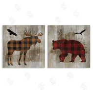 Susan Arnot | Woodland Creatures Plaid Silhouettes