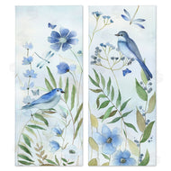 Janet Tava | Blue Hued Flowers & Birds