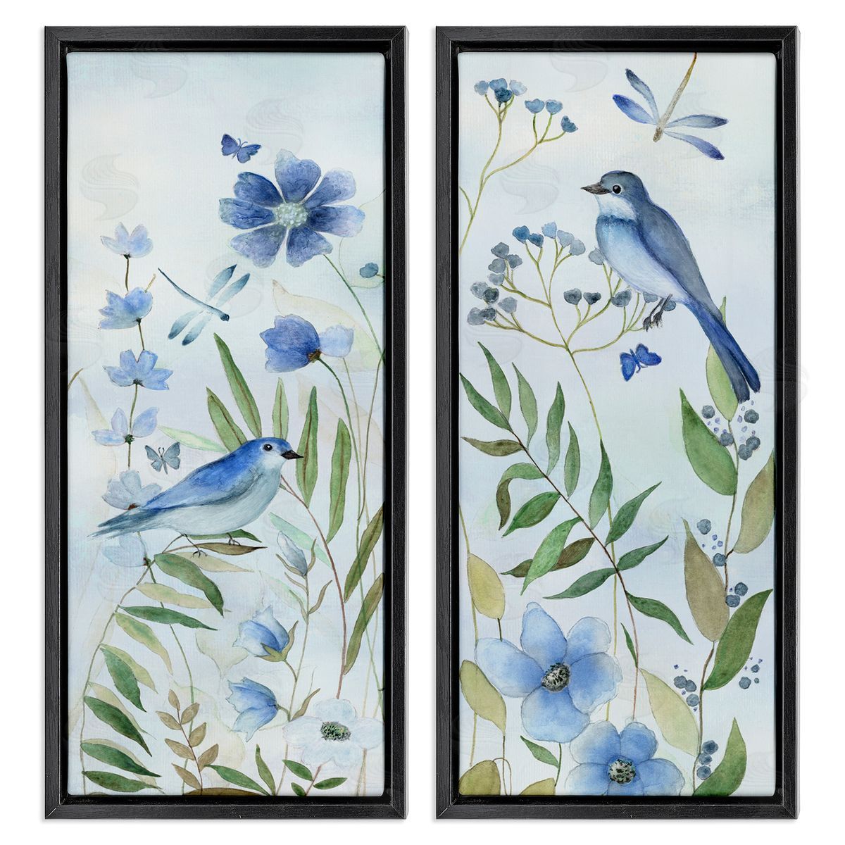 Janet Tava | Blue Hued Flowers & Birds