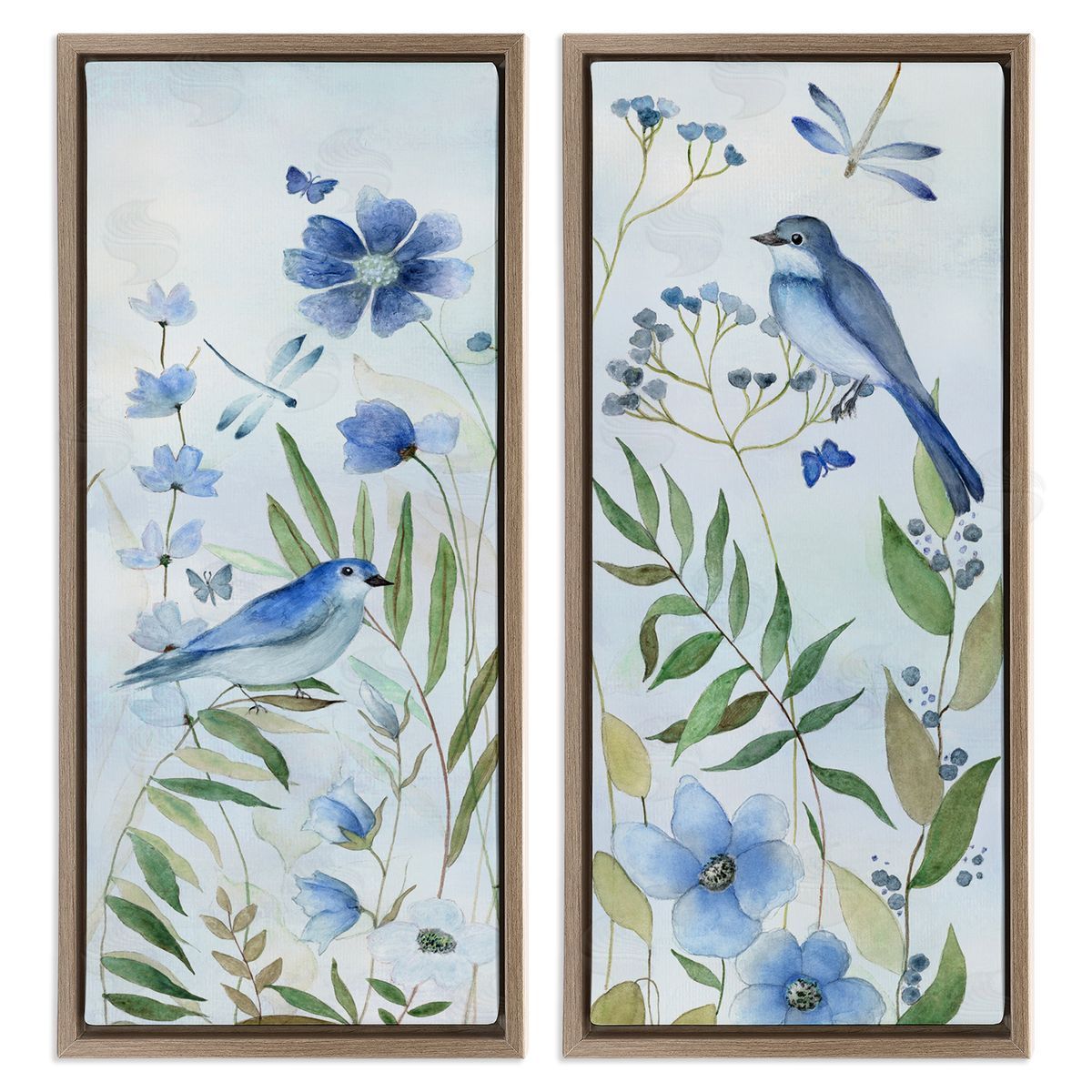 Janet Tava | Blue Hued Flowers & Birds