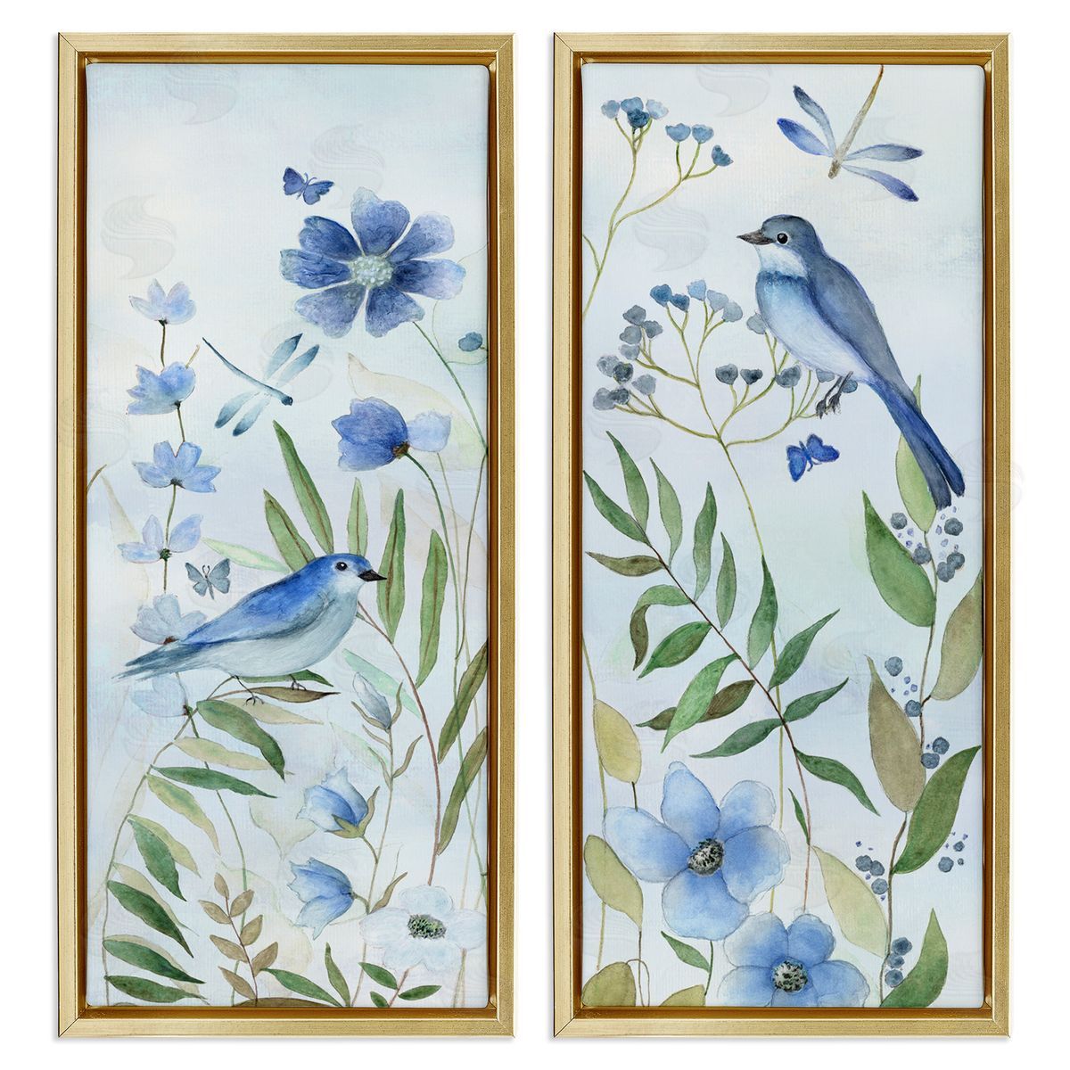 Janet Tava | Blue Hued Flowers & Birds