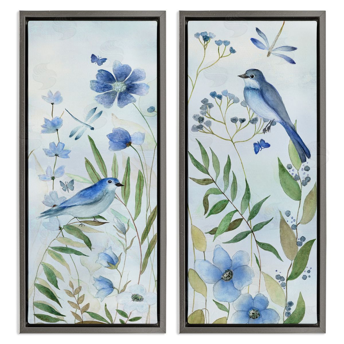 Janet Tava | Blue Hued Flowers & Birds