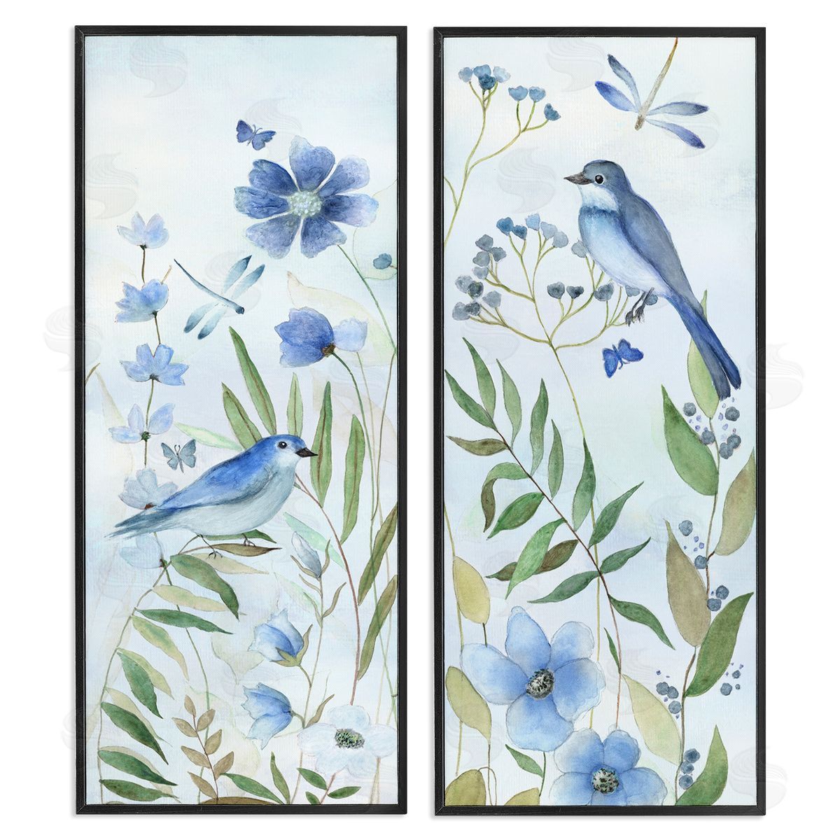 Janet Tava | Blue Hued Flowers & Birds
