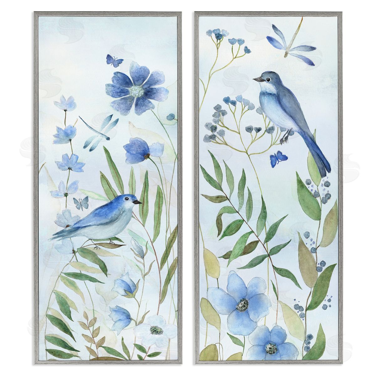 Janet Tava | Blue Hued Flowers & Birds