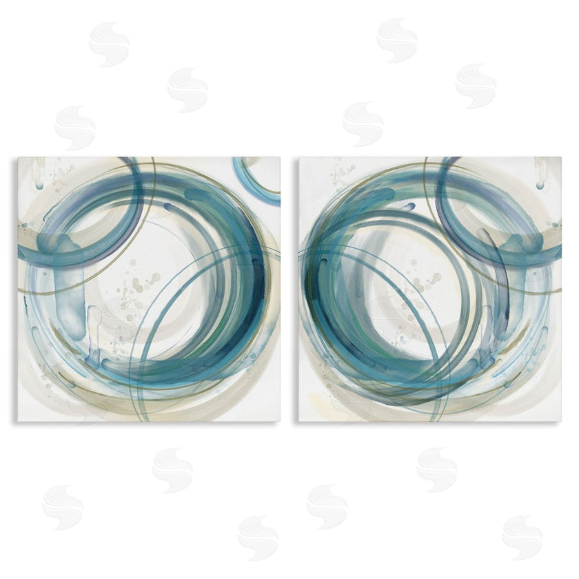Nan | Teal Circular Rings