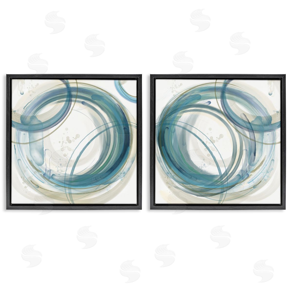 Nan | Teal Circular Rings