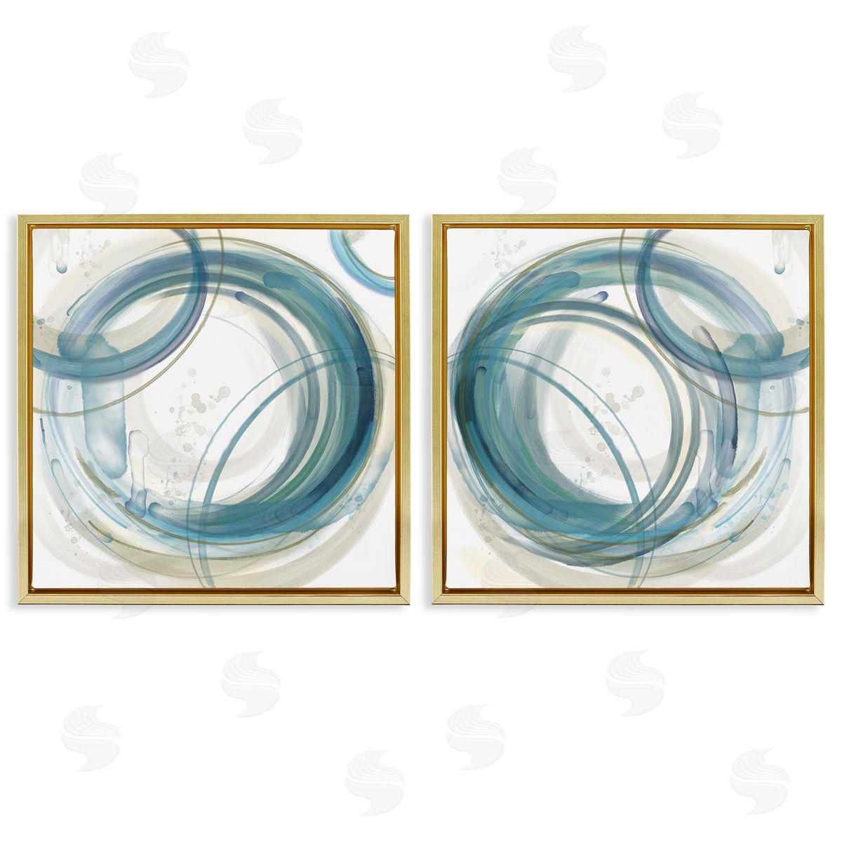 Nan | Teal Circular Rings