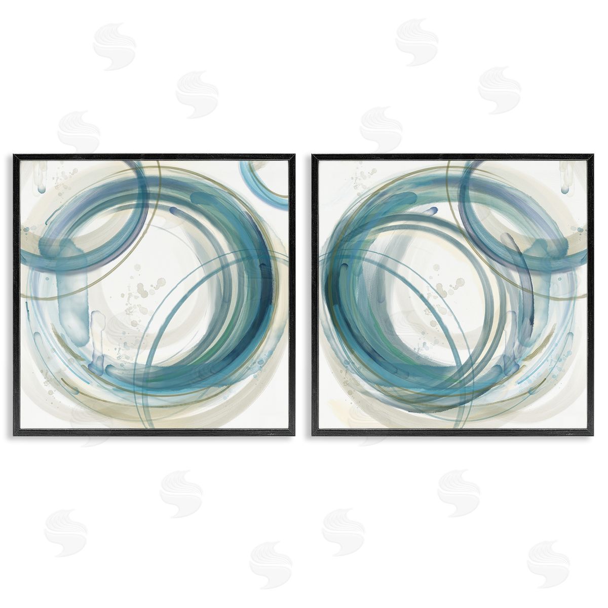 Nan | Teal Circular Rings