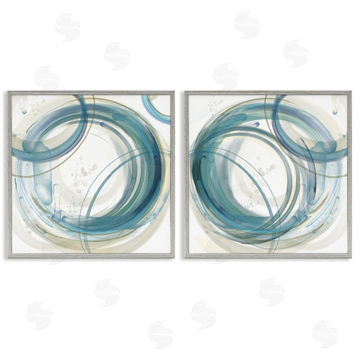 Nan | Teal Circular Rings