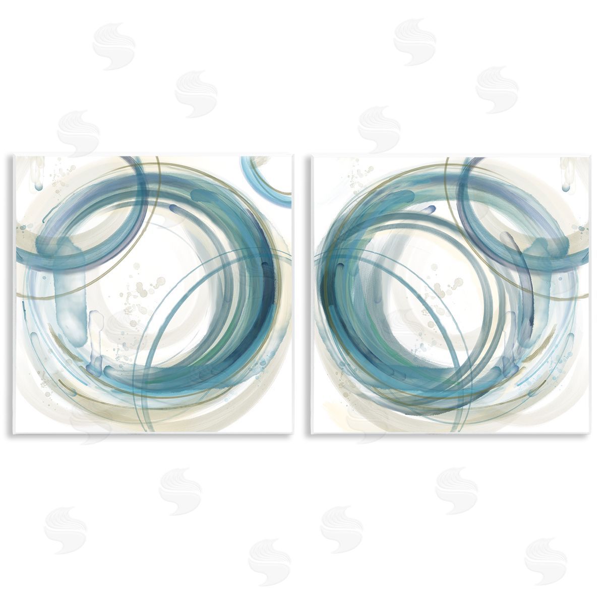 Nan | Teal Circular Rings