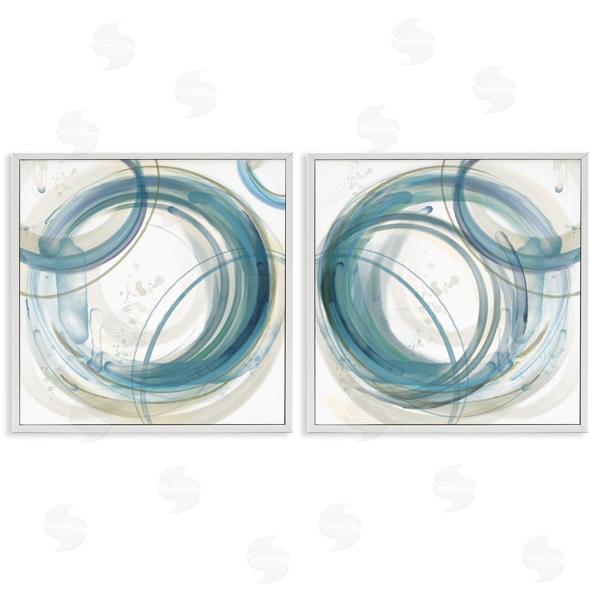 Nan | Teal Circular Rings