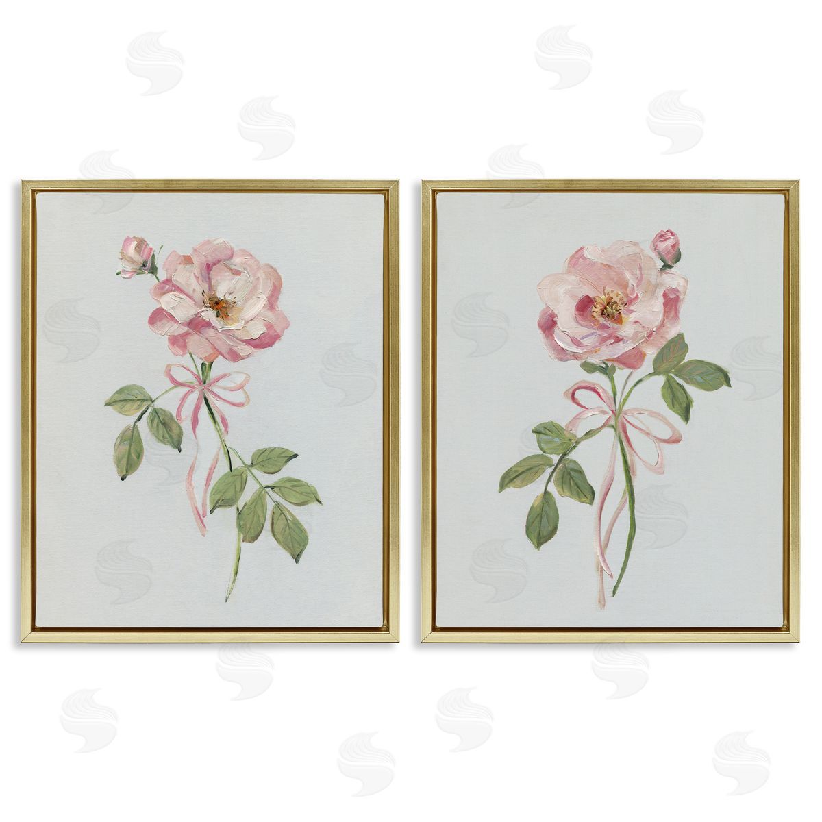 Sally Swatland | Pink Rose Sprigs with Bows