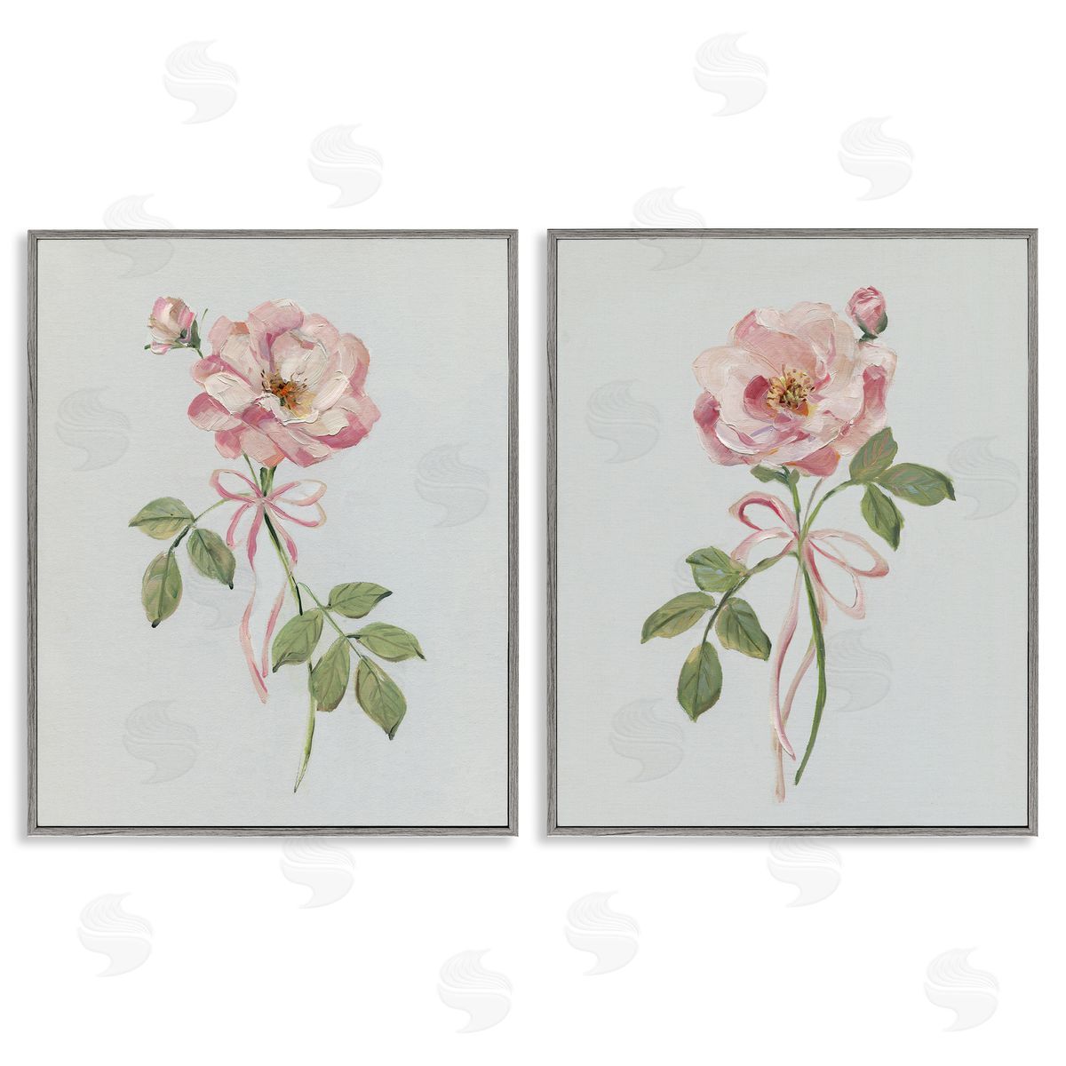 Sally Swatland | Pink Rose Sprigs with Bows